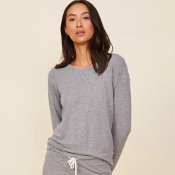 MONROW Supersoft Zip Up Dark Heather Hoody DARKHEATHER Sale